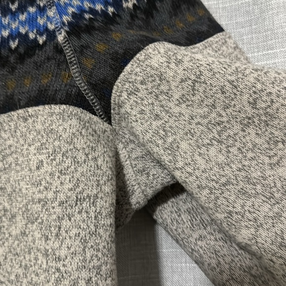 Men’s Koppen Better Sweater Pull Over With Fair Isle Detail-Gray/Blue-Sz L-EUC - Picture 9 of 16